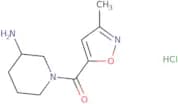 (3R)-1-(3-Methyl-1,2-oxazole-5-carbonyl)piperidin-3-amine hydrochloride