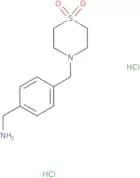 4-​[(1,​1-​dioxido-​4-​thiomorpholinyl)​methyl]​-​benzenemethanamine hydrochloride