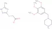 4-[(3,4,5-Trimethoxyphenyl)methyl]piperazin-1-ium 2-[(5-methyl-4H-1,2,4-triazol-3-yl)sulfanyl]acet…