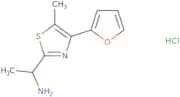 1-[4-(Furan-2-yl)-5-methyl-1,3-thiazol-2-yl]ethan-1-amine hydrochloride