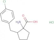 1-Amino-2-[(4-chlorophenyl)methyl]cyclopentane-1-carboxylic acid hydrochloride