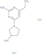4-(3-Aminopyrrolidin-1-yl)-6-ethylpyrimidin-2-amine dihydrochloride