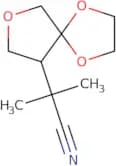 2-Methyl-2-{1,4,7-trioxaspiro[4.4]nonan-9-yl}propanenitrile
