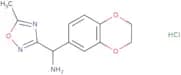2,3-Dihydro-1,4-benzodioxin-6-yl(5-methyl-1,2,4-oxadiazol-3-yl)methanamine hydrochloride