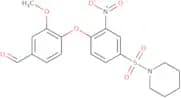 3-Methoxy-4-[2-nitro-4-(piperidine-1-sulfonyl)phenoxy]benzaldehyde