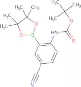 tert-Butyl N-[4-cyano-2-(tetramethyl-1,3,2-dioxaborolan-2-yl)phenyl]carbamate
