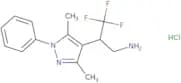 2-(3,5-Dimethyl-1-phenyl-1H-pyrazol-4-yl)-3,3,3-trifluoropropan-1-amine hydrochloride