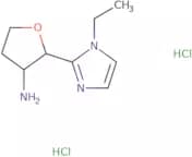 rac-(2R,3R)-2-(1-Ethyl-1H-imidazol-2-yl)oxolan-3-amine dihydrochloride