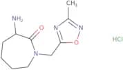 3-Amino-1-[(3-methyl-1,2,4-oxadiazol-5-yl)methyl]azepan-2-one hydrochloride