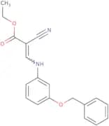 ethyl 2-nitrilo-3-((3-(phenylmethoxy)phenyl)amino)prop-2-enoate