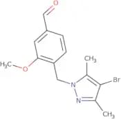 4-[(4-Bromo-3,5-dimethyl-1H-pyrazol-1-yl)methyl]-3-methoxybenzaldehyde