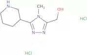 [4-Methyl-5-(3-piperidinyl)-4H-1,2,4-triazol-3-yl]methanol dihydrochloride