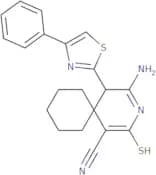 4-Imino-5-(4-phenyl-1,3-thiazol-2-yl)-2-sulfanyl-3-azaspiro[5.5]undec-1-ene-1-carbonitrile