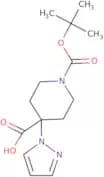 1-[(tert-butoxy)carbonyl]-4-(1H-pyrazol-1-yl)piperidine-4-carboxylic acid