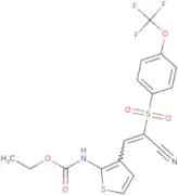 N-(3-(2-nitrilo-2-((4-(trifluoromethoxy)phenyl)sulfonyl)vinyl)(2-thienyl))ethoxyformamide
