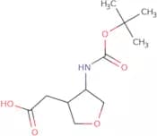 2-(4-{[(tert-Butoxy)carbonyl]amino}oxolan-3-yl)acetic acid