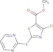 Methyl 4-chloro-2-(pyrimidin-2-ylsulfanyl)-1,3-thiazole-5-carboxylate