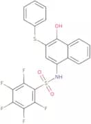 2,3,4,5,6-Pentafluoro-N-(4-hydroxy-3-phenylsulfanylnaphthalen-1-yl)benzenesulfonamide