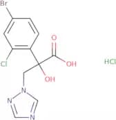 2-(4-Bromo-2-chlorophenyl)-2-hydroxy-3-(1H-1,2,4-triazol-1-yl)propanoic acid hydrochloride