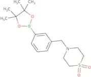 4-[[3-(4,4,5,5-tetramethyl-1,3,2-dioxaborolan-2-yl)phenyl]methyl]-1,4-thiazinane 1,1-dioxide
