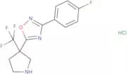 3-(4-Fluorophenyl)-5-[3-(trifluoromethyl)pyrrolidin-3-yl]-1,2,4-oxadiazole hydrochloride