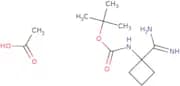 Tert-butyl N-(1-carbamimidoylcyclobutyl)carbamate acetic acid