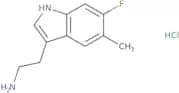 2-(6-Fluoro-5-methyl-1H-indol-3-yl)ethan-1-amine hydrochloride
