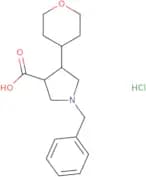 1-Benzyl-4-(oxan-4-yl)pyrrolidine-3-carboxylic acid hydrochloride