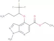 Ethyl 4-[3-amino-1-(trifluoromethyl)propoxy]-1-methyl-1H-pyrazolo[3,4-b]pyridine-5-carboxylate