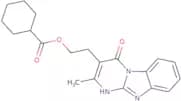 2-(2-Methyl-4-oxo-1,4-dihydropyrimido[1,2-a][1,3]benzimidazol-3-yl)ethyl cyclohexanecarboxylate