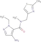 4-Amino-1-ethyl-N-methyl-N-[(2-methyl-1,3-thiazol-4-yl)methyl]-1H-pyrazole-5-carboxamide