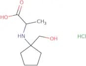 2-{[1-(Hydroxymethyl)cyclopentyl]amino}propanoic acid hydrochloride