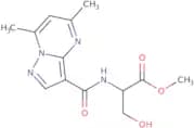 Methyl 2-({5,7-dimethylpyrazolo[1,5-a]pyrimidin-3-yl}formamido)-3-hydroxypropanoate