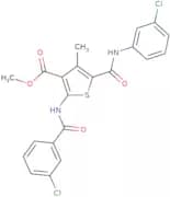 Methyl 2-(3-chlorobenzamido)-5-((3-chlorophenyl)carbamoyl)-4-methylthiophene-3-carboxylate
