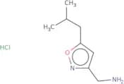[5-(2-Methylpropyl)-1,2-oxazol-3-yl]methanamine hydrochloride