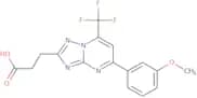 3-[5-(3-Methoxyphenyl)-7-(trifluoromethyl)-[1,2,4]triazolo[1,5-a]pyrimidin-2-yl]propanoic acid