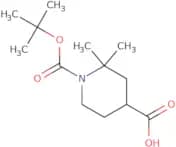 1-[(tert-Butoxy)carbonyl]-2,2-dimethylpiperidine-4-carboxylic acid