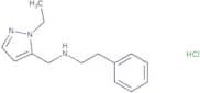 [(1-Ethyl-1H-pyrazol-5-yl)methyl](2-phenylethyl)amine hydrochloride