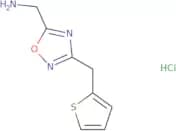 (3-(Thiophen-2-ylmethyl)-1,2,4-oxadiazol-5-yl)methanamine hydrochloride