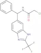 2-Chloro-N-{phenyl[2-(trifluoromethyl)-1H-1,3-benzodiazol-5-yl]methyl}acetamide