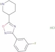 3-[3-(3-Fluorophenyl)-1,2,4-oxadiazol-5-yl]piperidine hydrochloride