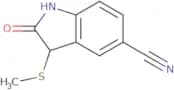 3-(Methylsulfanyl)-2-oxo-2,3-dihydro-1H-indole-5-carbonitrile