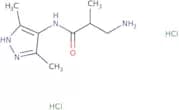 3-Amino-N-(3,5-dimethyl-1H-pyrazol-4-yl)-2-methylpropanamide dihydrochloride