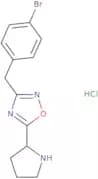 3-[(4-Bromophenyl)methyl]-5-(pyrrolidin-2-yl)-1,2,4-oxadiazole hydrochloride