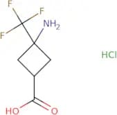 3-Amino-3-(trifluoromethyl)cyclobutane-1-carboxylic acid hydrochloride