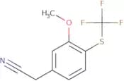 2-{3-Methoxy-4-[(trifluoromethyl)sulfanyl]phenyl}acetonitrile