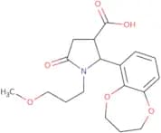 2-(3,4-Dihydro-2H-1,5-benzodioxepin-6-yl)-1-(3-methoxypropyl)-5-oxopyrrolidine-3-carboxylic acid