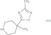 4-Methyl-4-(3-methyl-1,2,4-oxadiazol-5-yl)piperidine hydrochloride