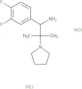 1-(3,4-Difluorophenyl)-2-methyl-2-(pyrrolidin-1-yl)propan-1-amine dihydrochloride