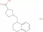 1-(1,2,3,4-Tetrahydronaphthalen-1-ylmethyl)pyrrolidine-3-carboxylic acid hydrochloride